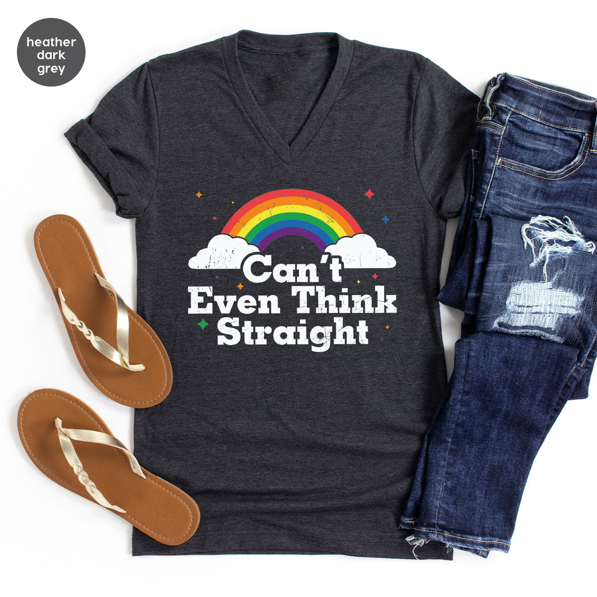 Can I Even Think Straight Shirt, Rainbow T-Shirt, LGBT product image 98