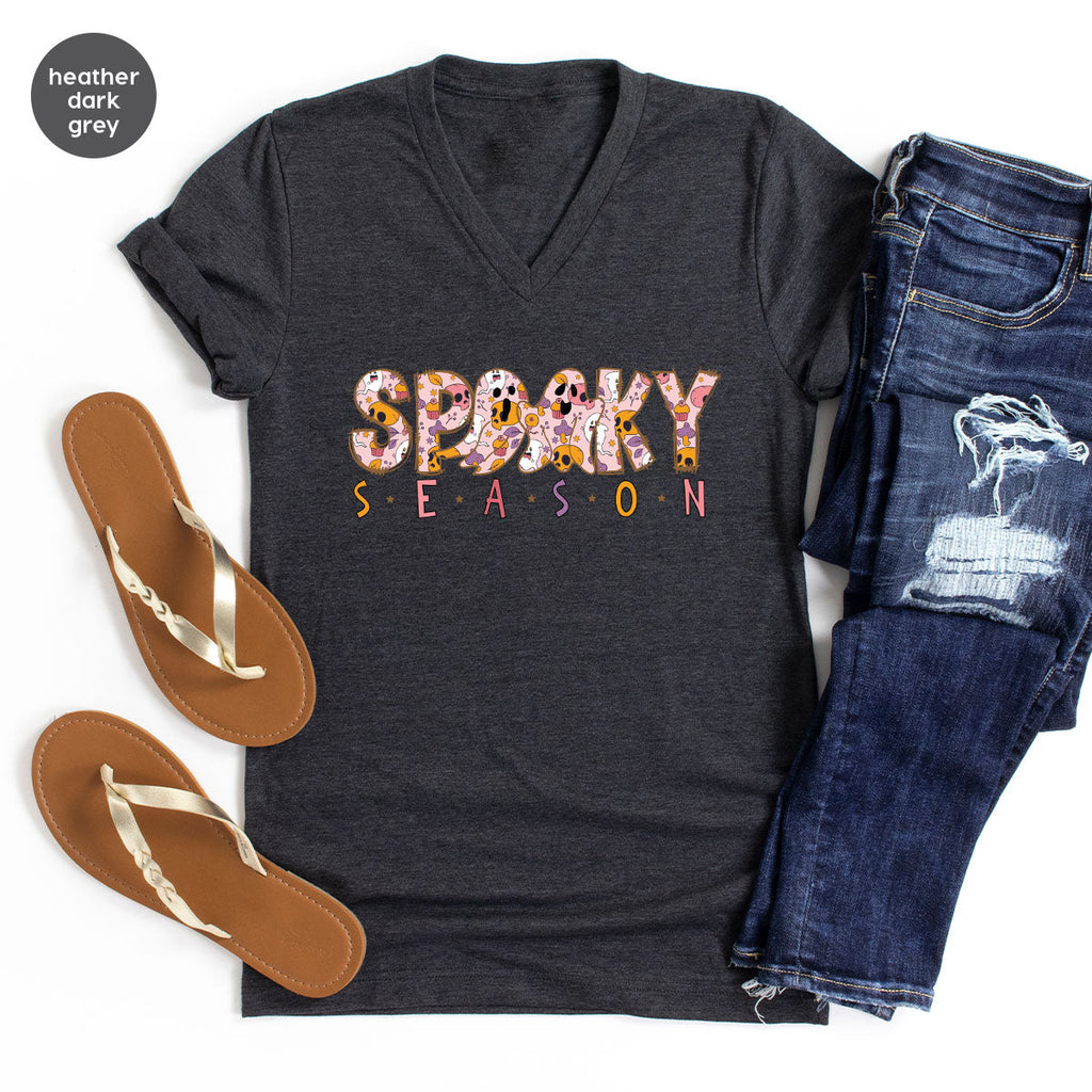 Ghost Graphic Tees, Cute Kid Halloween Shirt, Spooky product image 163