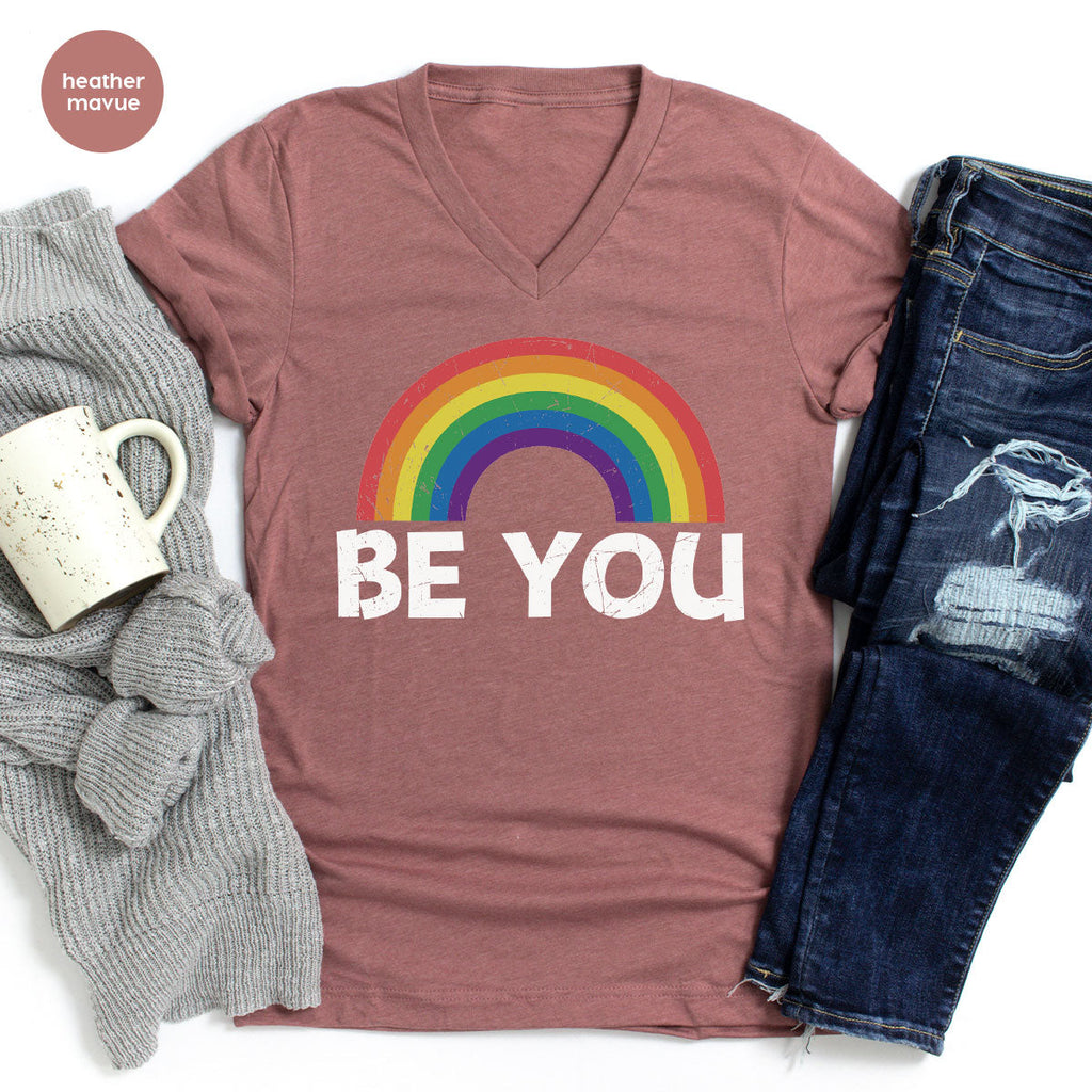 Rainbow T-Shirt, Be You Shirt, LGBT Pride product image 100