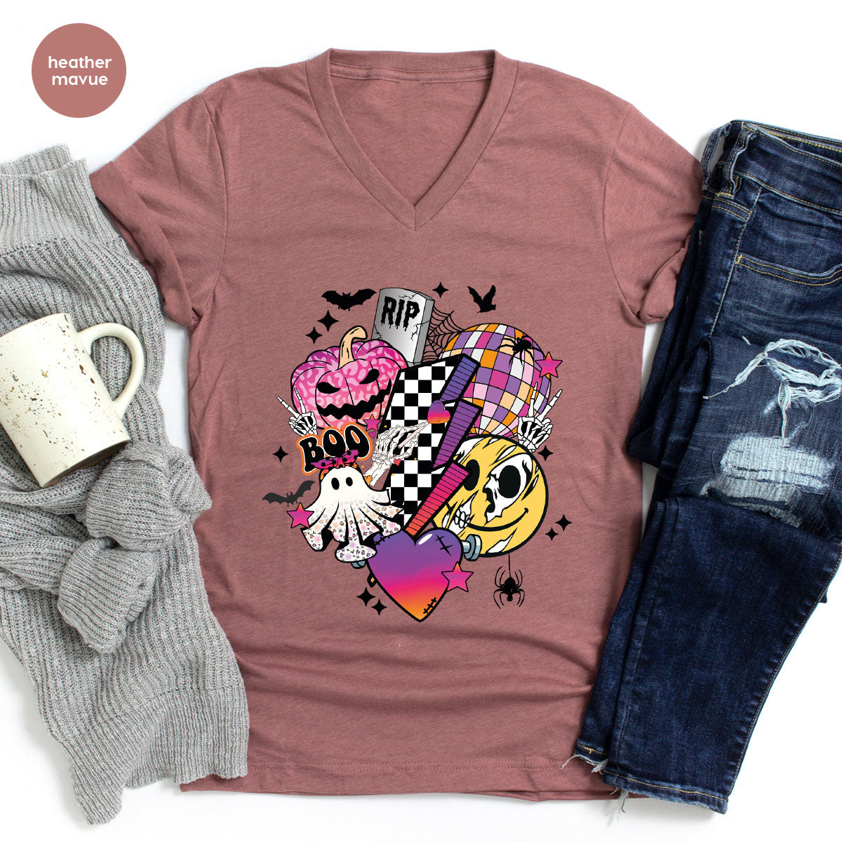 Halloween Shirt, Gifts, Spooky Season Pumpkin Graphic Tees product image 160