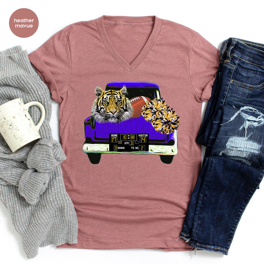 Football Truck Shirt, Tiger Graphic Tees, Mom TShirt, Gifts product image 136