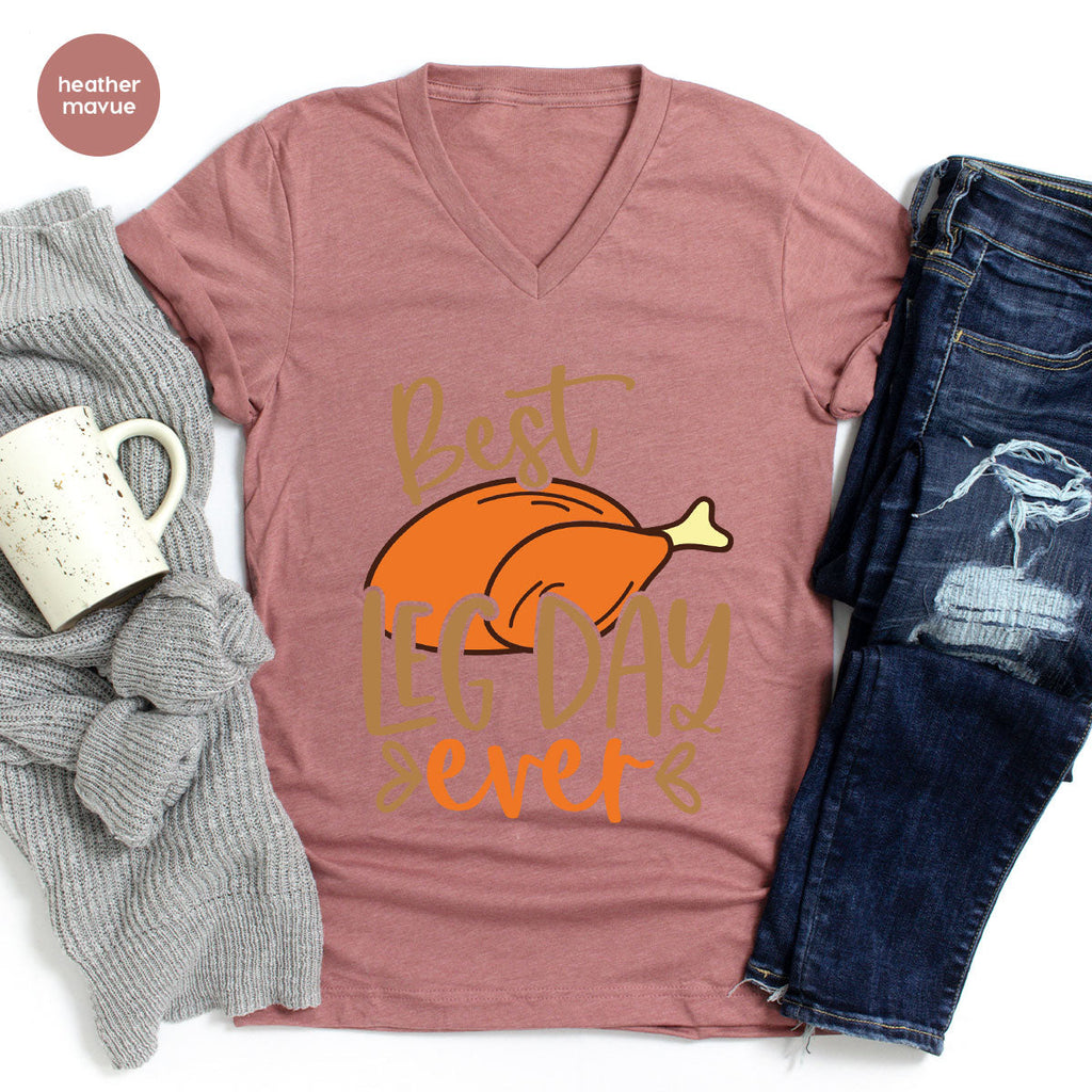 Funny Thanksgiving Shirts, Turkey Graphic Tees, Fall product image 118