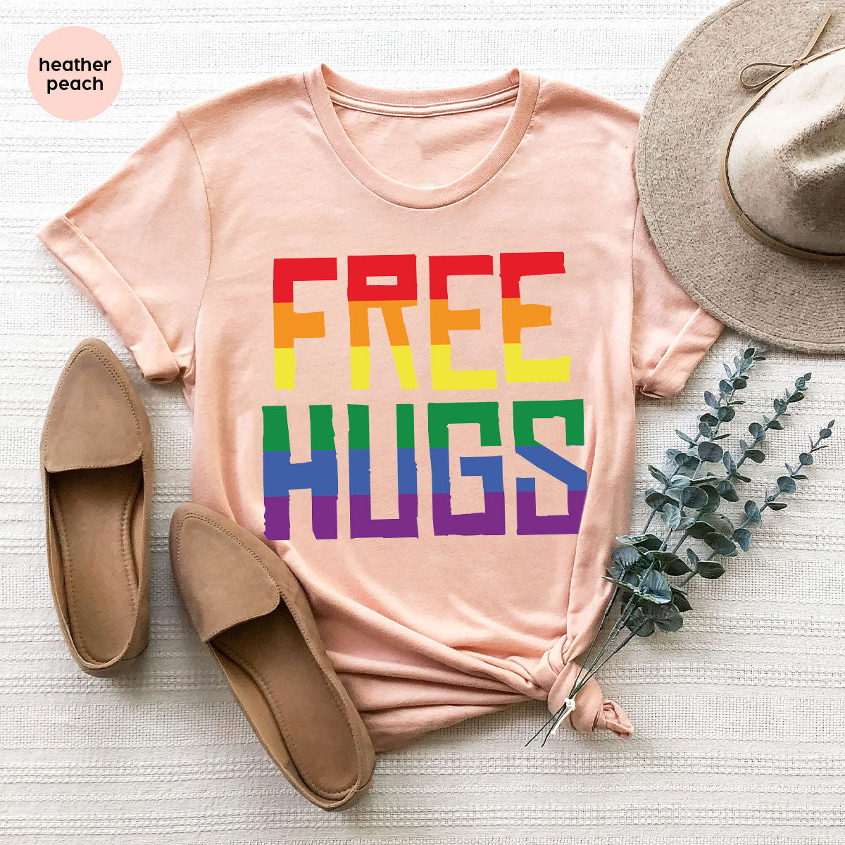 Cute LGBT Shirt, Free Hugs T-Shirt, Lovely Pride for product image 108