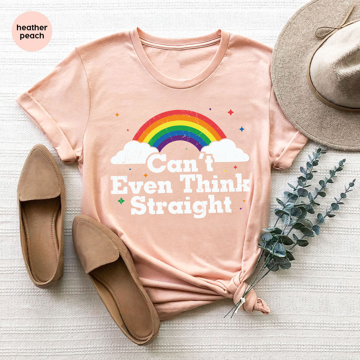 Can I Even Think Straight Shirt, Rainbow T-Shirt, LGBT product image 110