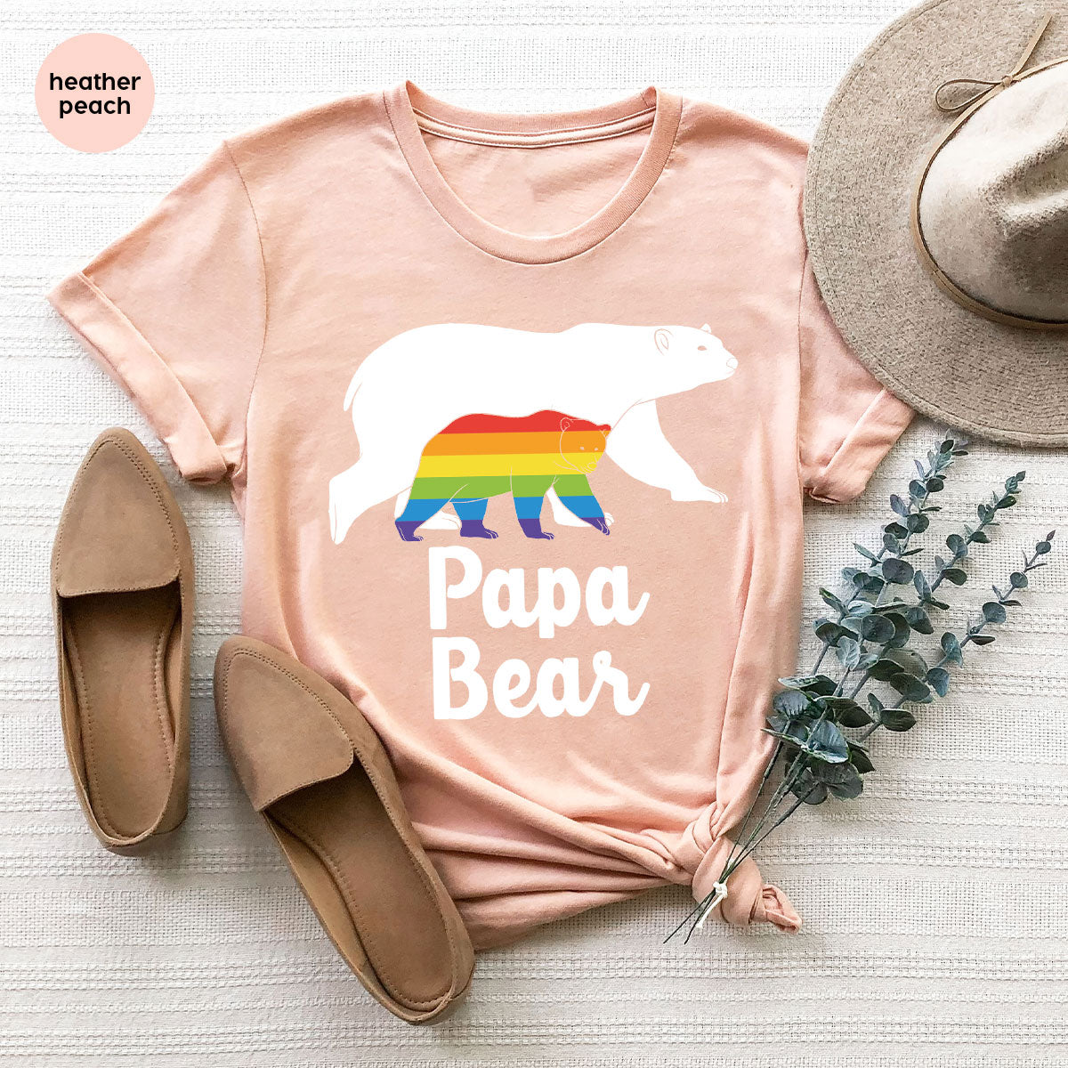 Papa Bear Shirt, T-Shirt, LGBT Rainbow Tee product image 106