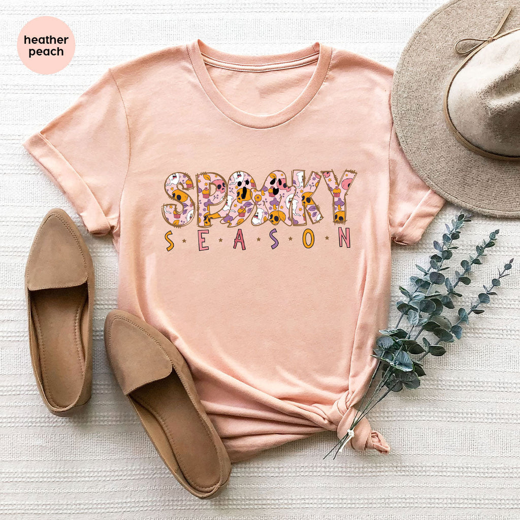 Ghost Graphic Tees, Cute Kid Halloween Shirt, Spooky product image 178