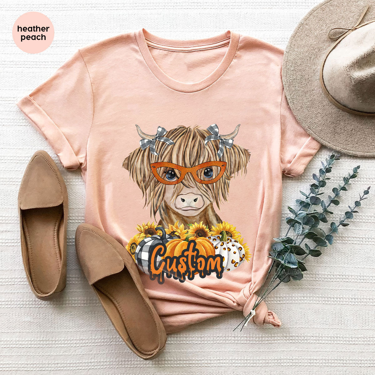 Custom Cow Shirt, Fall Graphic Tees, Personalized Farmer product image 164