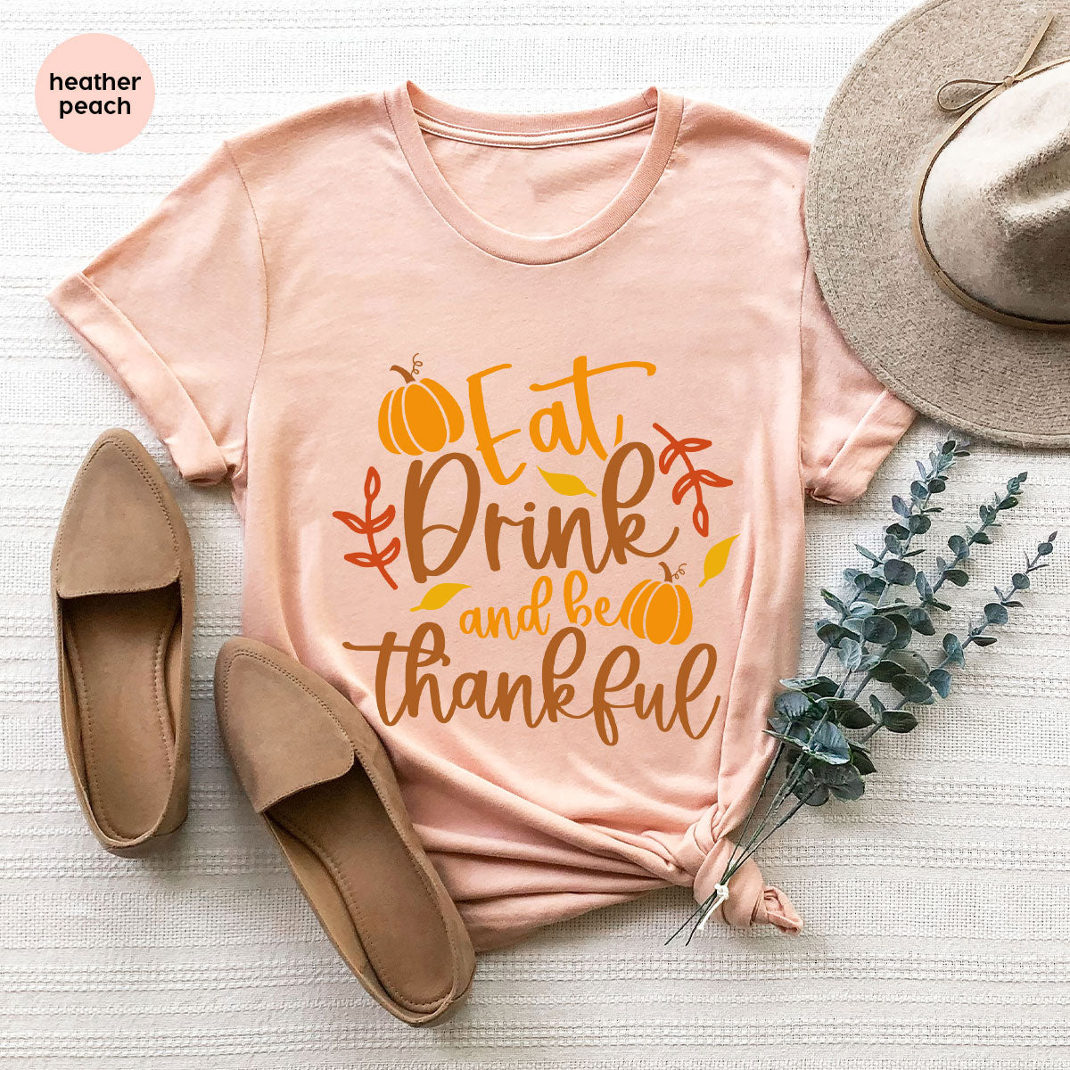 Cute Pumpkin T-Shirt, Fall Graphic Tees, Thankful Gifts product image 148