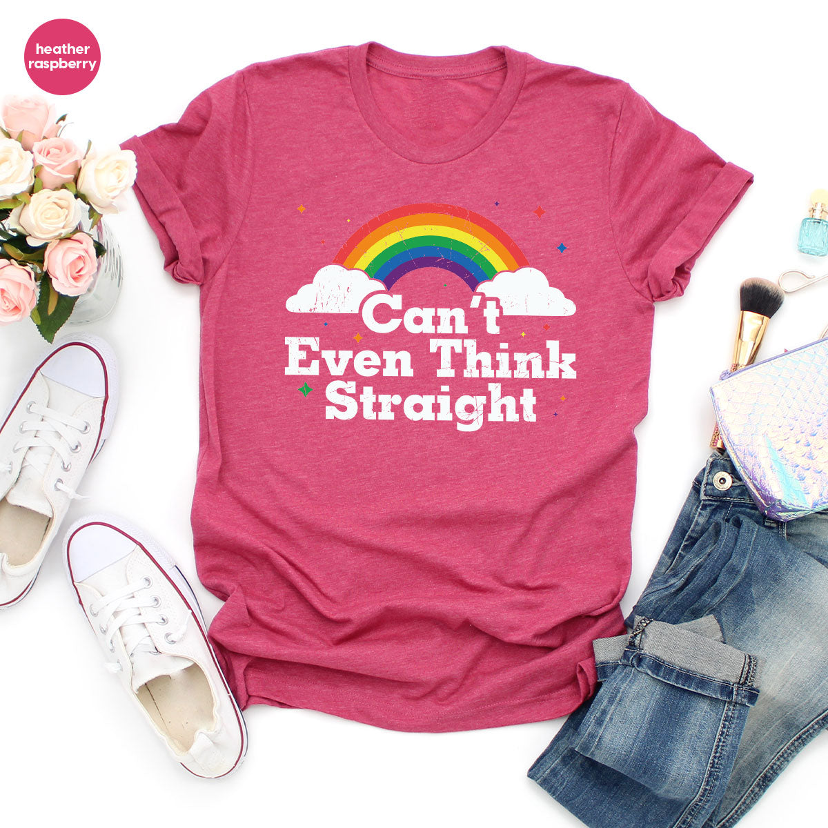 Can I Even Think Straight Shirt, Rainbow T-Shirt, LGBT product image 111