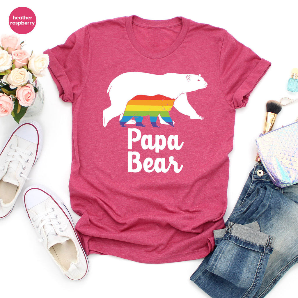 Papa Bear Shirt, T-Shirt, LGBT Rainbow Tee product image 107