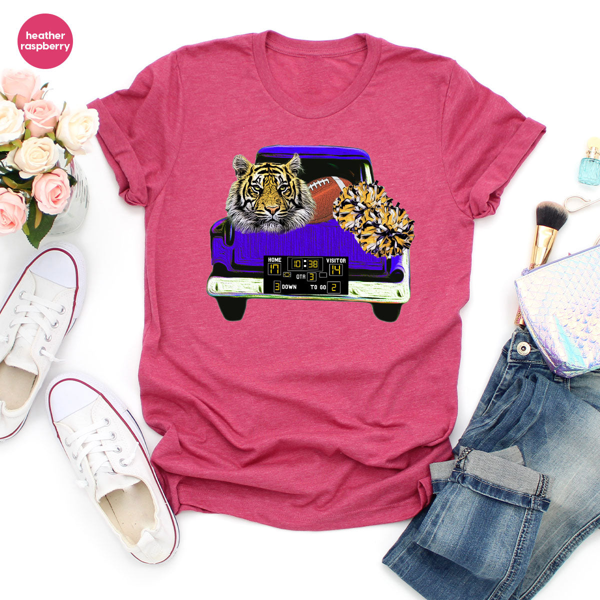 Football Truck Shirt, Tiger Graphic Tees, Mom TShirt, Gifts product image 142