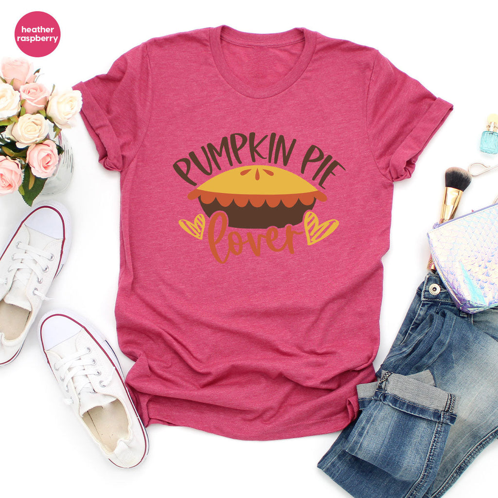 Kids Thanksgiving Shirts, Pumpkin Pie Graphic Tees, Gift product image 137