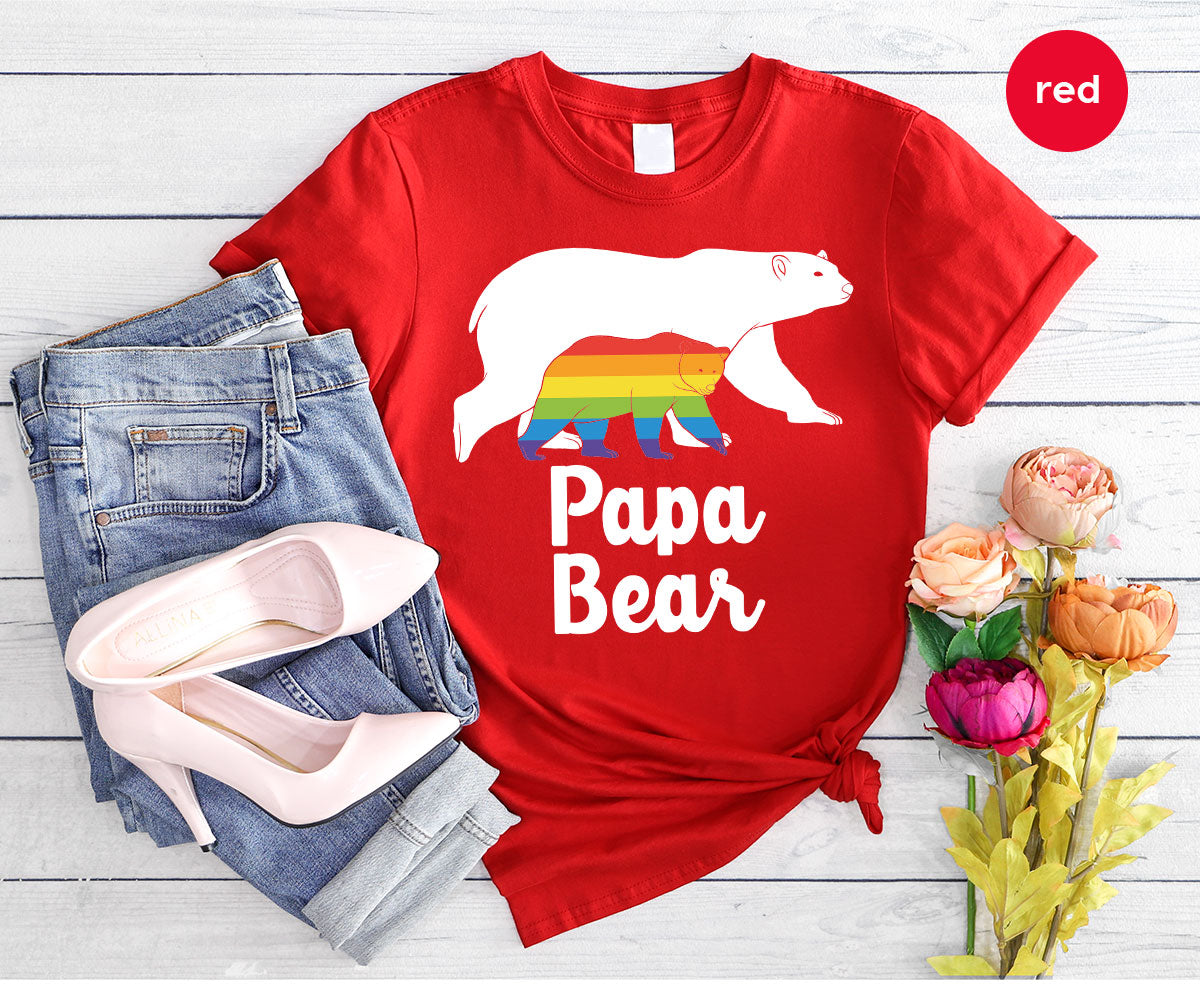 Papa Bear Shirt, T-Shirt, LGBT Rainbow Tee product image 108