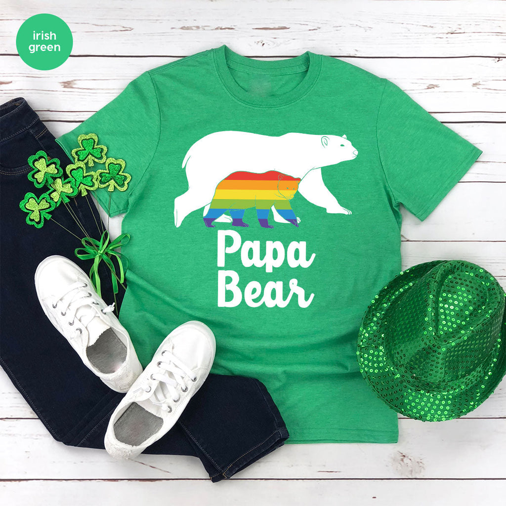 Papa Bear Shirt, T-Shirt, LGBT Rainbow Tee product image 98