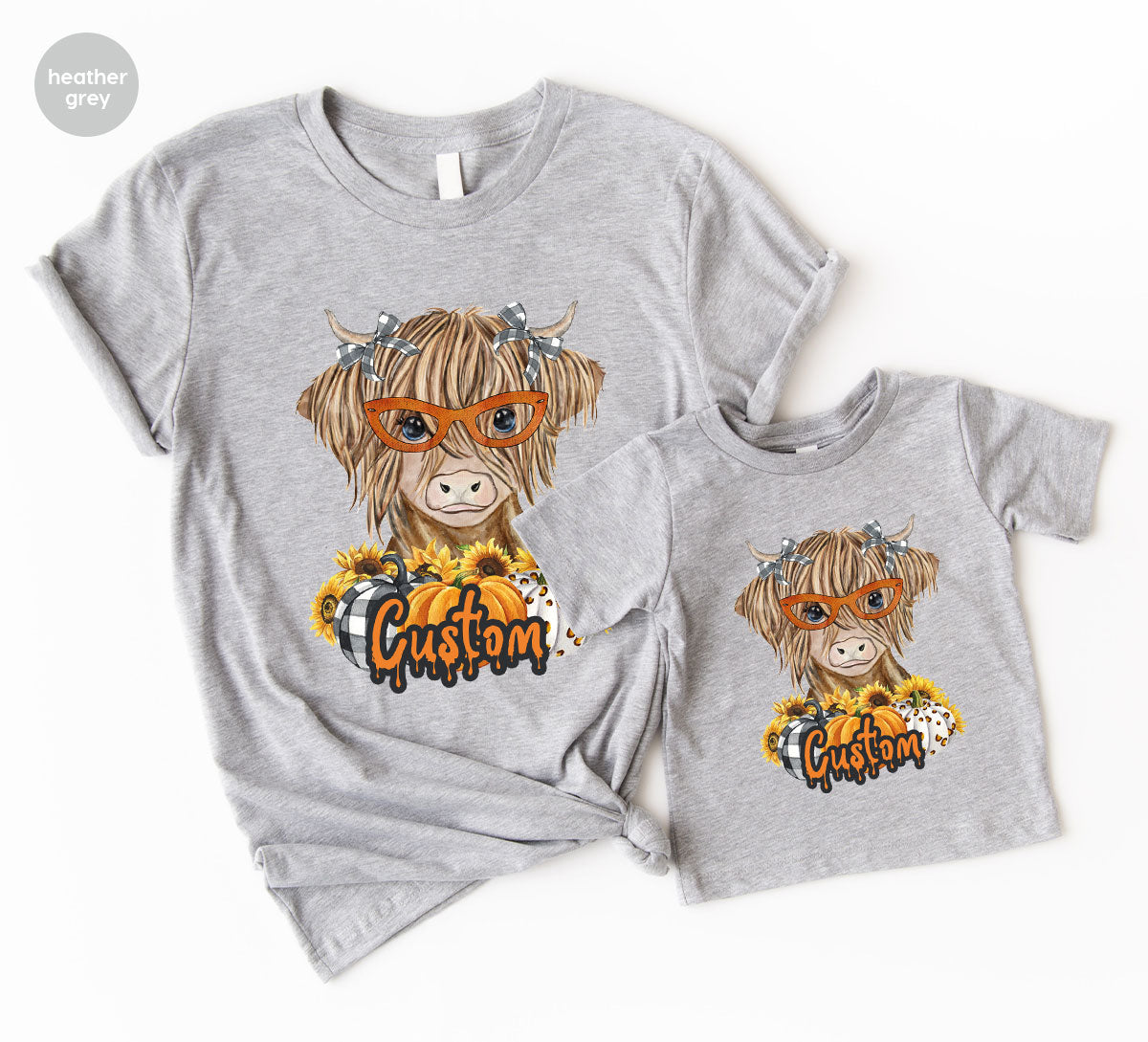 Custom Cow Shirt, Fall Graphic Tees, Personalized Farmer product image 153