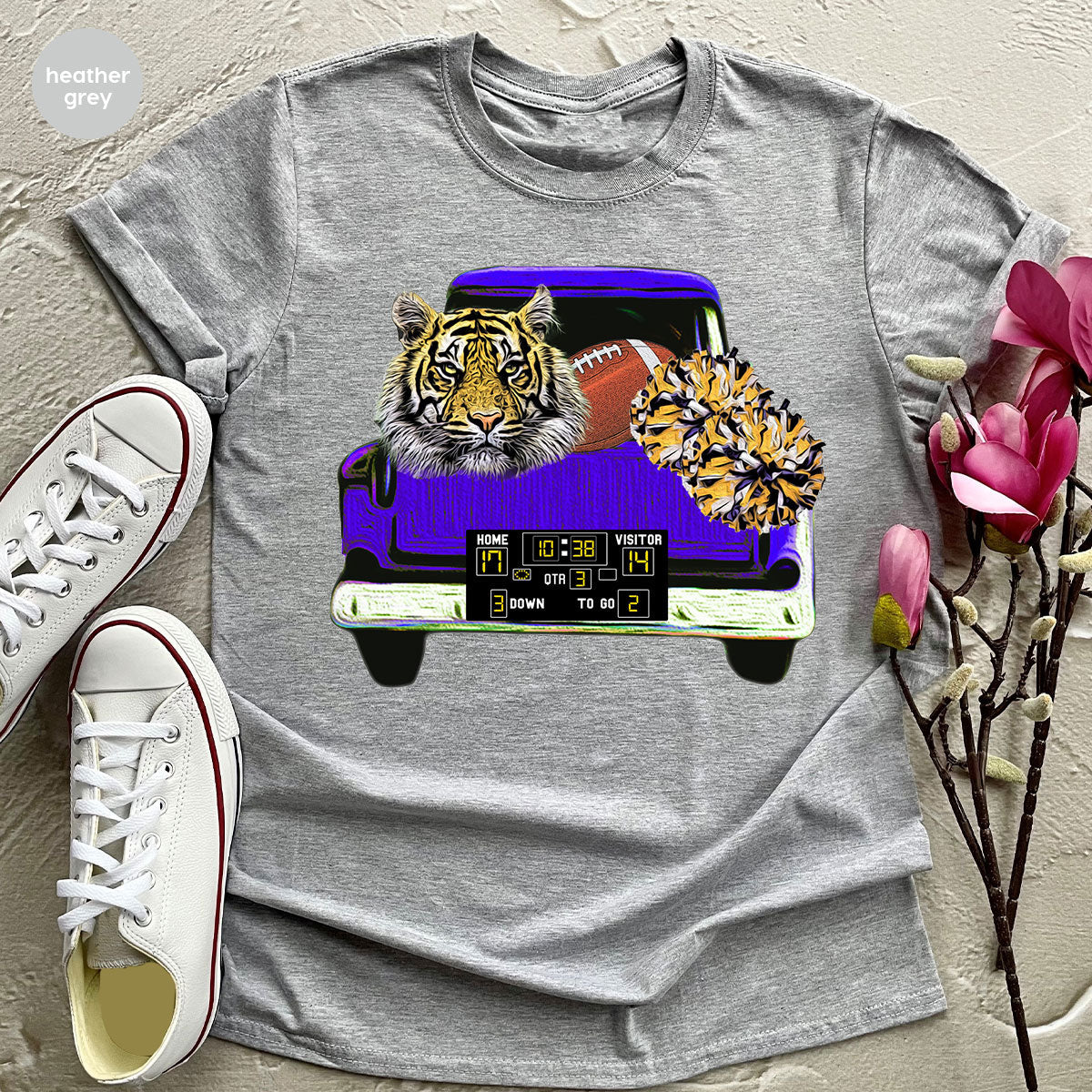 Football Truck Shirt, Tiger Graphic Tees, Mom TShirt, Gifts product image 128