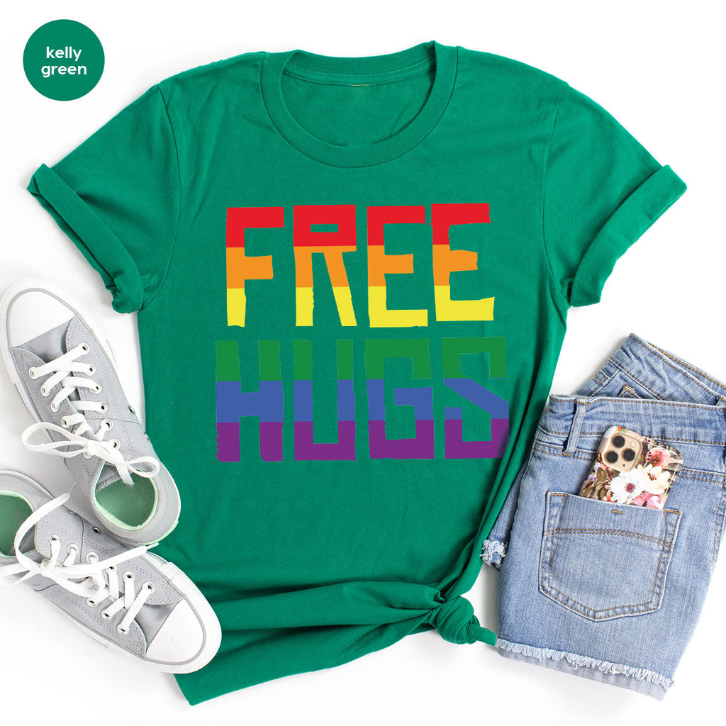 Cute LGBT Shirt, Free Hugs T-Shirt, Lovely Pride for product image 101