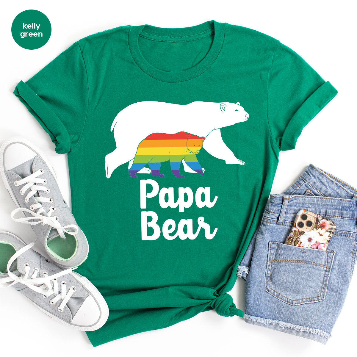 Papa Bear Shirt, T-Shirt, LGBT Rainbow Tee product image 99