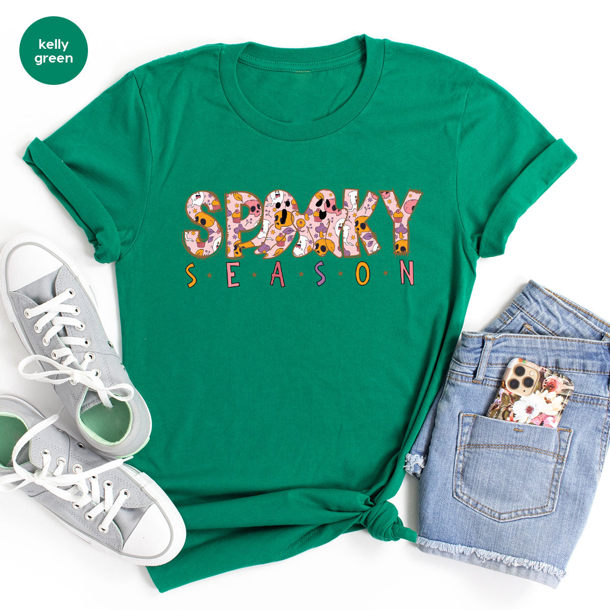 Ghost Graphic Tees, Cute Kid Halloween Shirt, Spooky product image 169