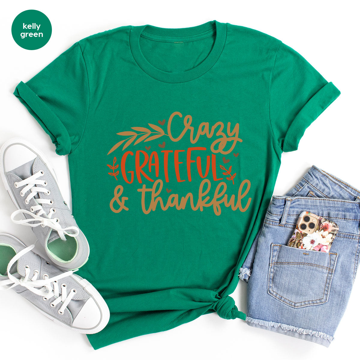 Funny Fall T Shirt, Gift for Her, Crazy Grateful Thankful product image 131