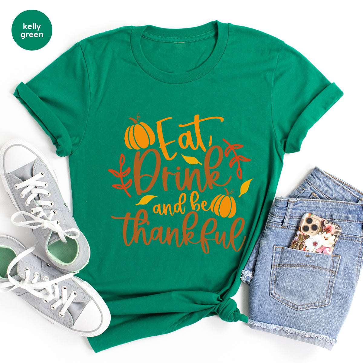 Cute Pumpkin T-Shirt, Fall Graphic Tees, Thankful Gifts product image 138
