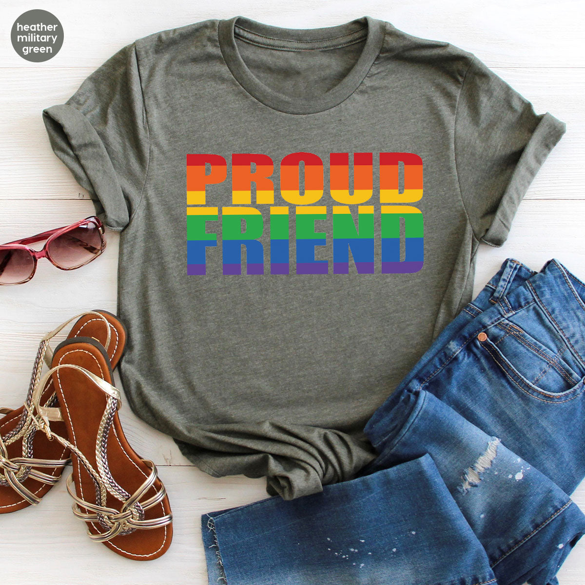 LGBT Friendship Shirt, Proud Friend T-Shirt, Gift Tee product image 105
