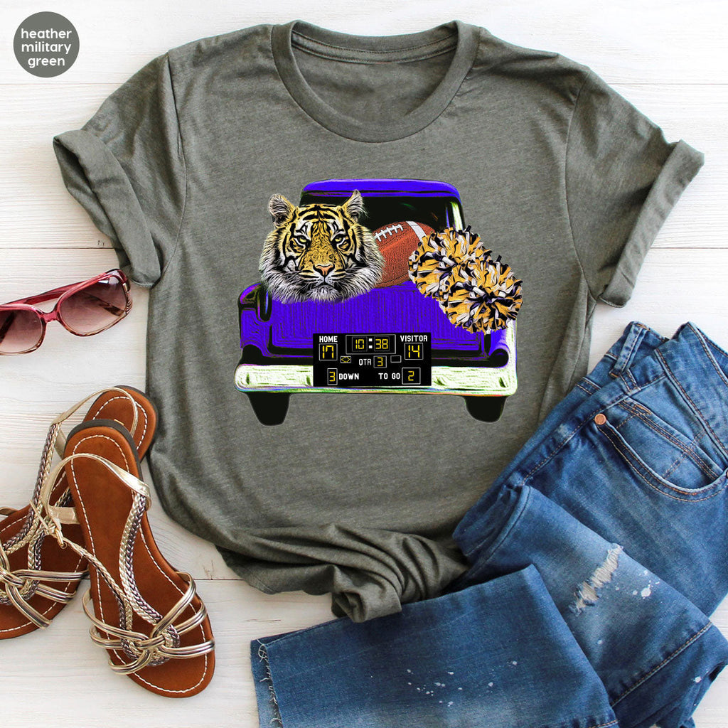 Football Truck Shirt, Tiger Graphic Tees, Mom TShirt, Gifts product image 137