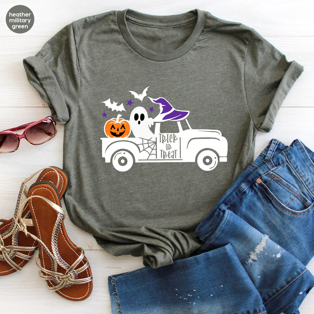 Halloween Sweatshirt, Gifts, Pumpkin Graphic Tees, Spooky product image 122
