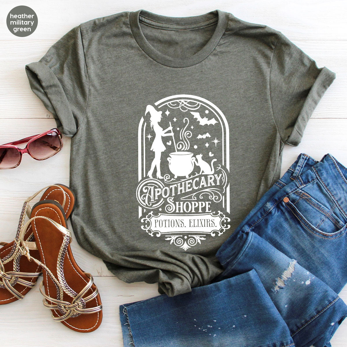 Funny Witch Shirt, Halloween Party Tshirt, Apothecary product image 182
