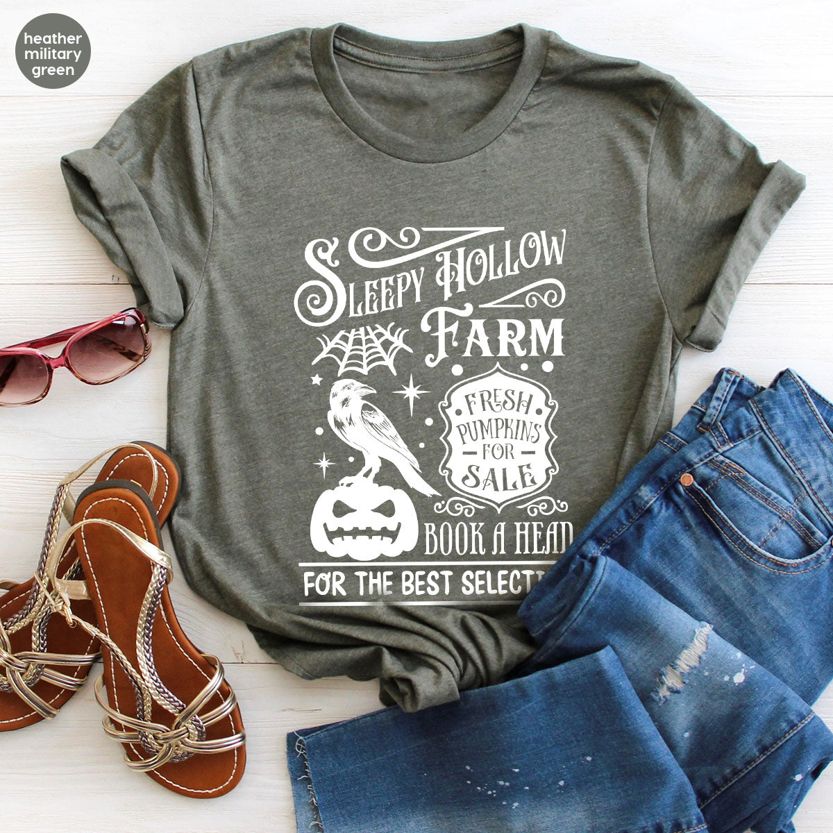 Halloween Sweatshirt, Farmer Outfit, Pumpkin Shirt, Spooky product image 181