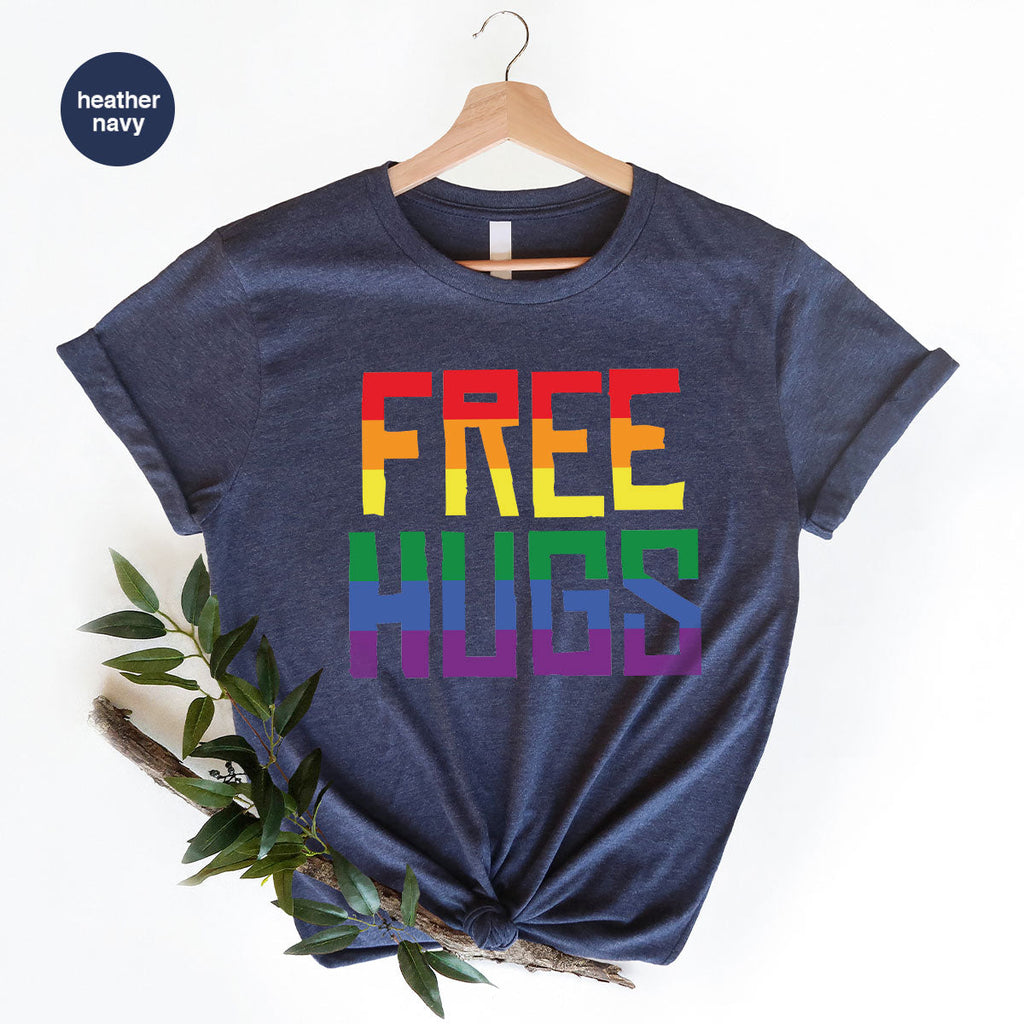 Cute LGBT Shirt, Free Hugs T-Shirt, Lovely Pride for product image 106