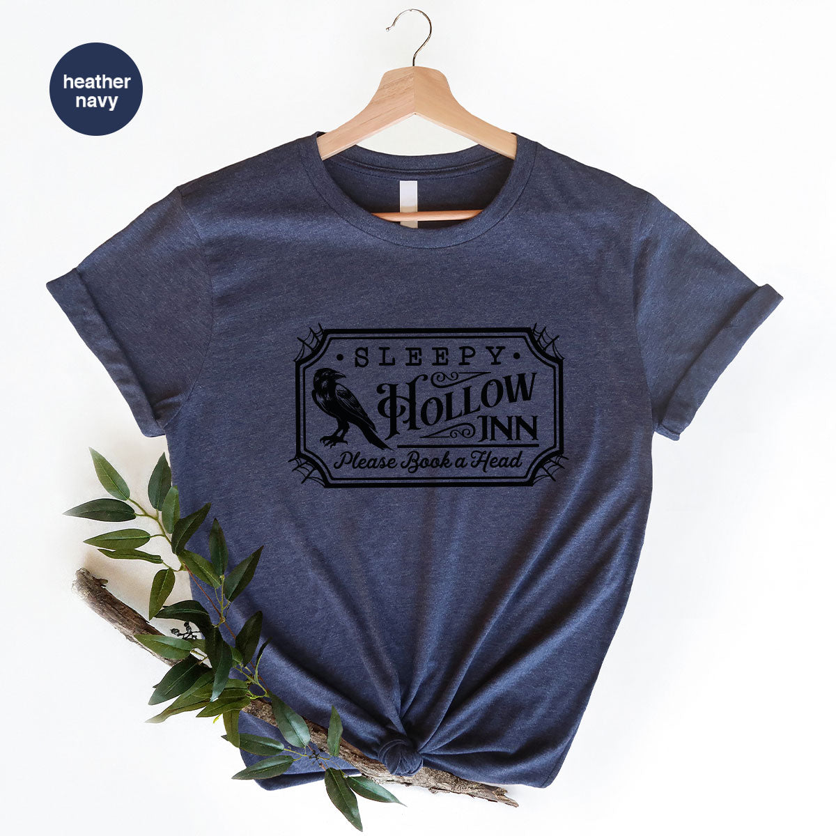 Halloween Crewneck Sweatshirt, Crow Graphic Tees, Gift for product image 183