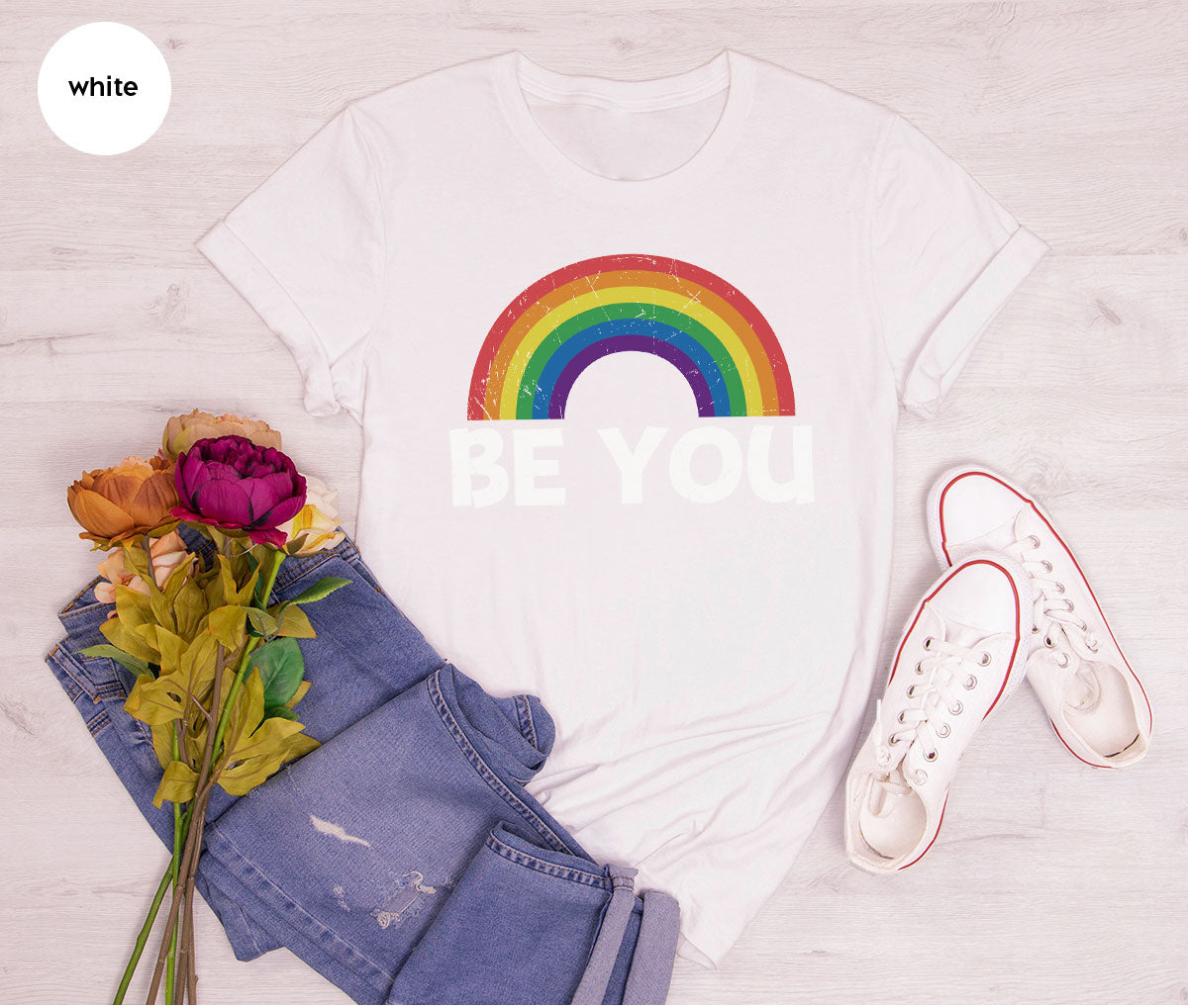 Rainbow T-Shirt, Be You Shirt, LGBT Pride product image 112