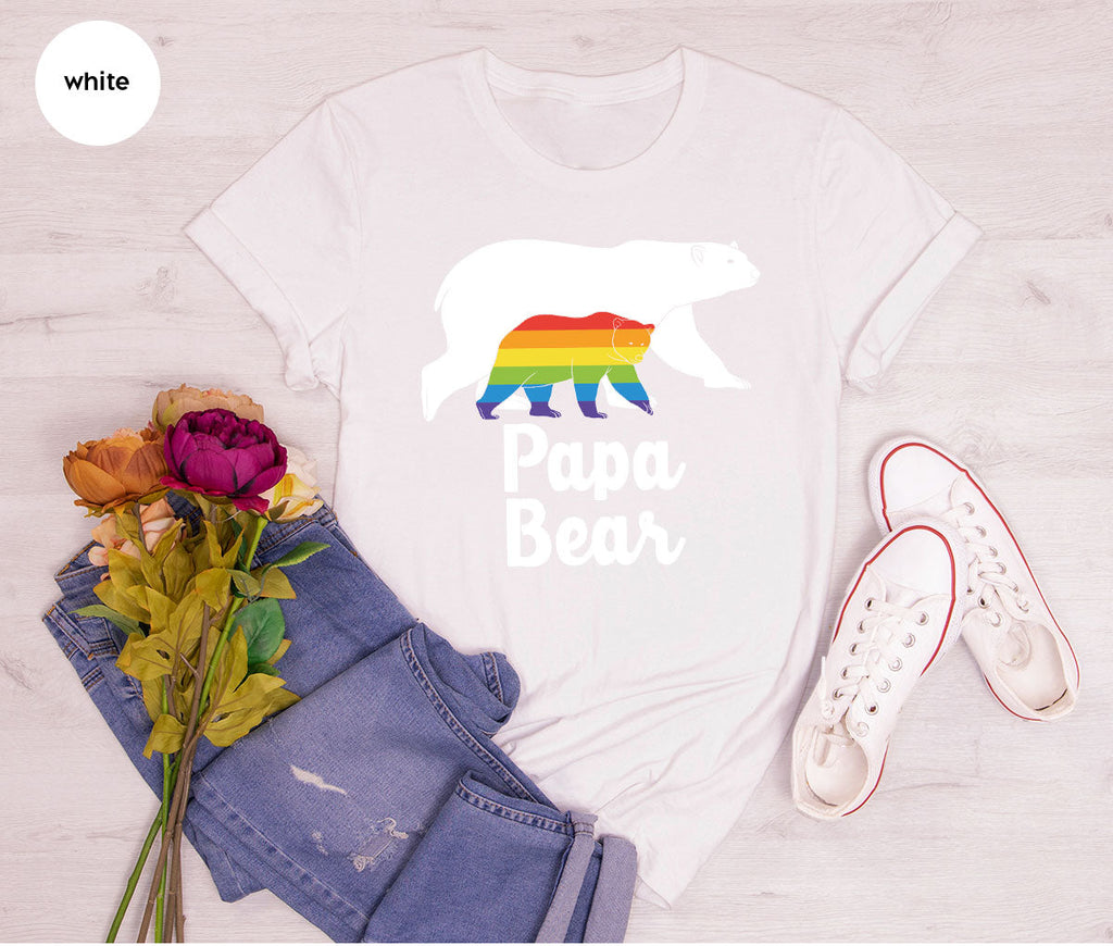 Papa Bear Shirt, T-Shirt, LGBT Rainbow Tee product image 114