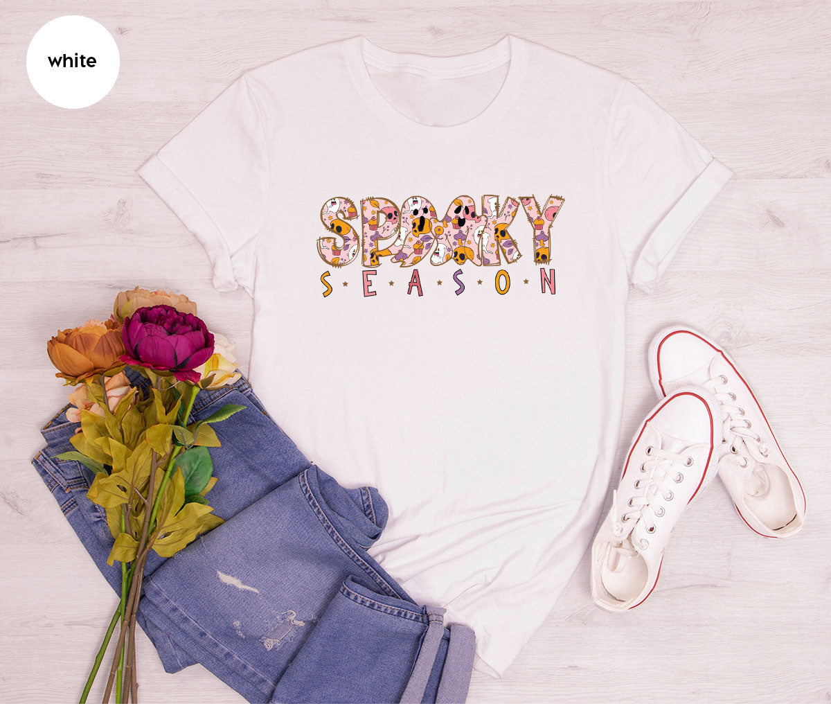 Ghost Graphic Tees, Cute Kid Halloween Shirt, Spooky product image 8