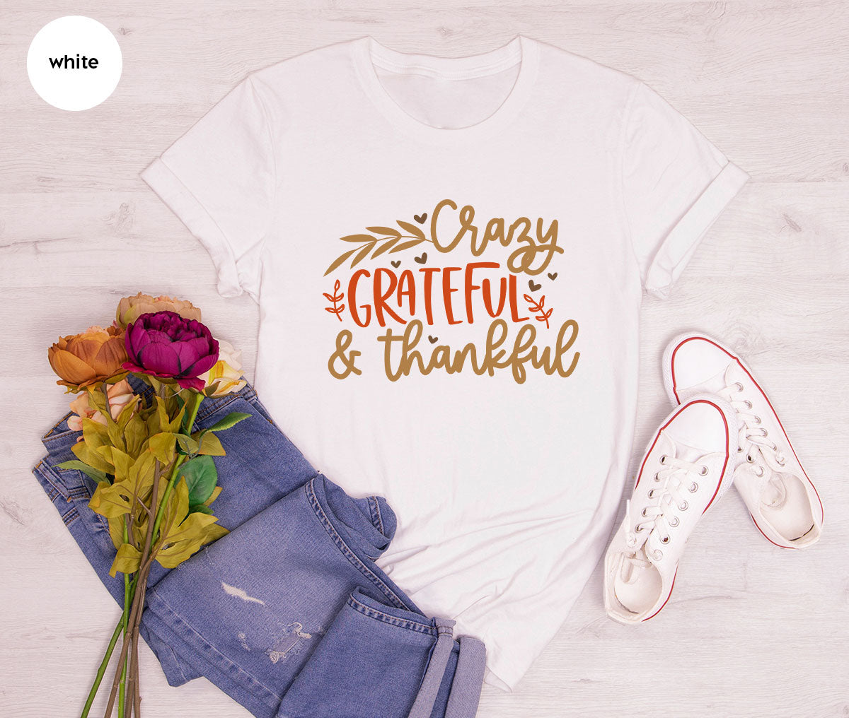 Funny Fall T Shirt, Gift for Her, Crazy Grateful Thankful product image 151