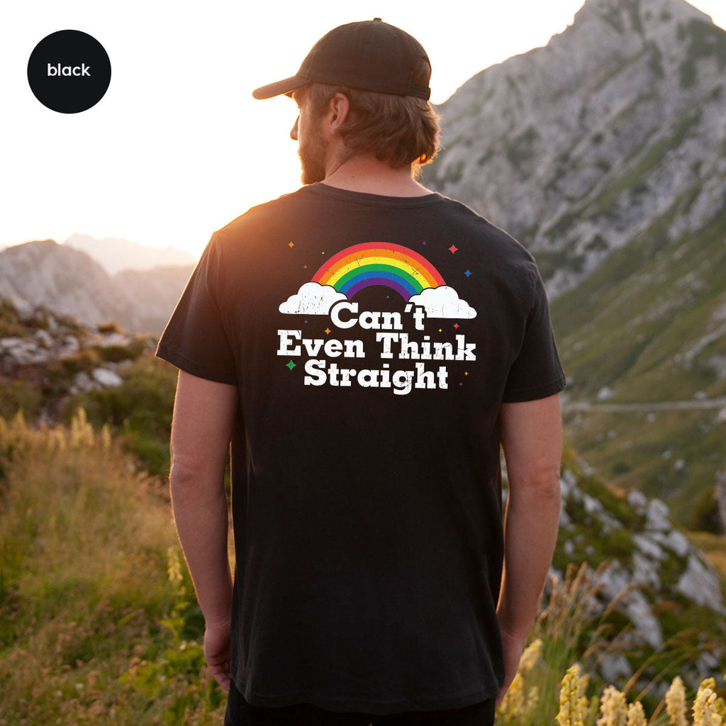 Can I Even Think Straight Shirt, Rainbow T-Shirt, LGBT product image 94