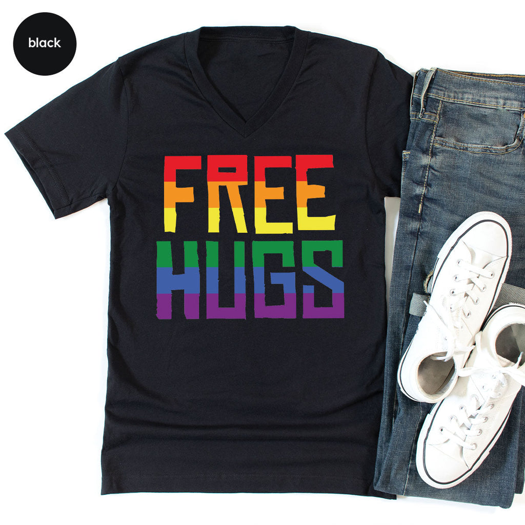 Cute LGBT Shirt, Free Hugs T-Shirt, Lovely Pride for product image 93