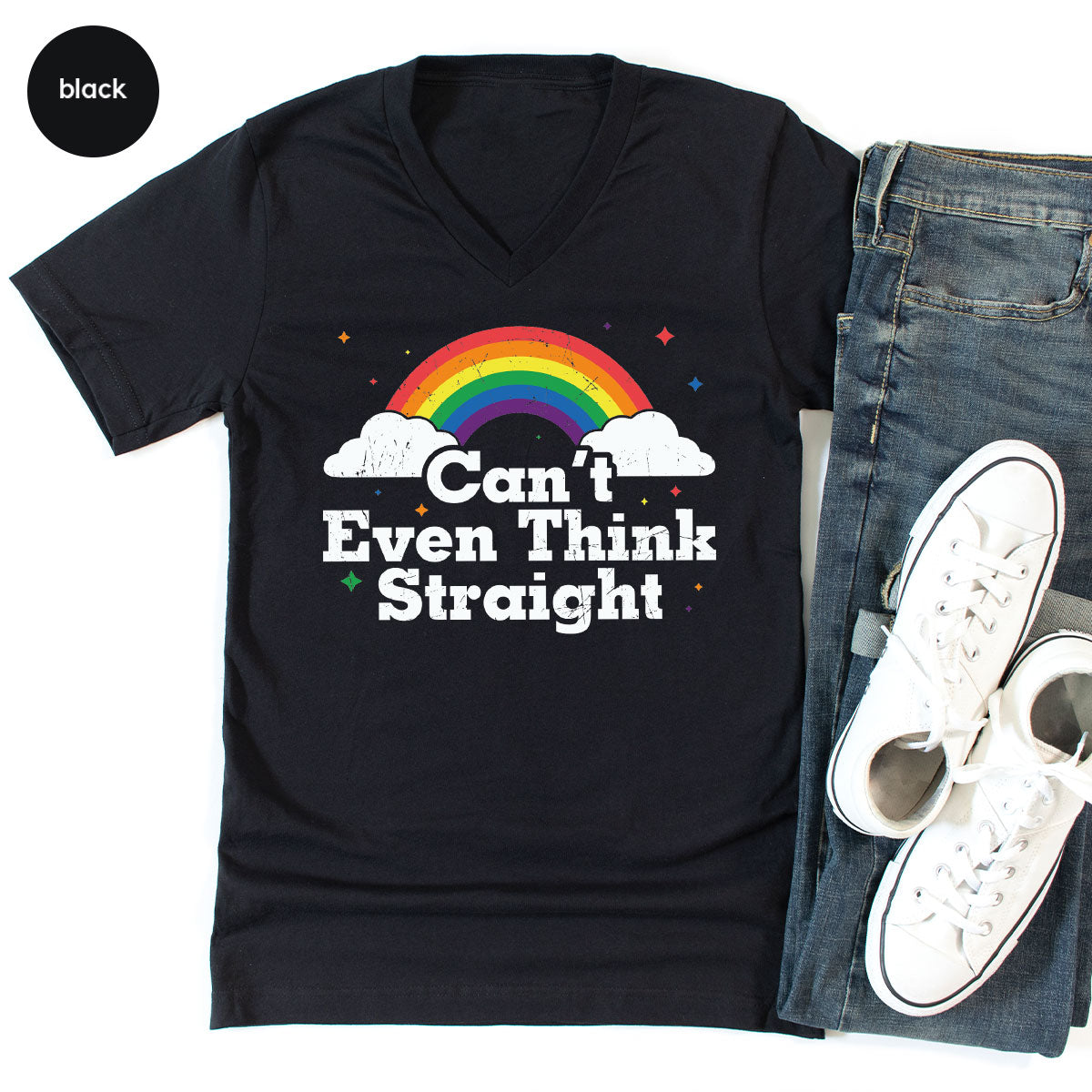 Can I Even Think Straight Shirt, Rainbow T-Shirt, LGBT product image 95