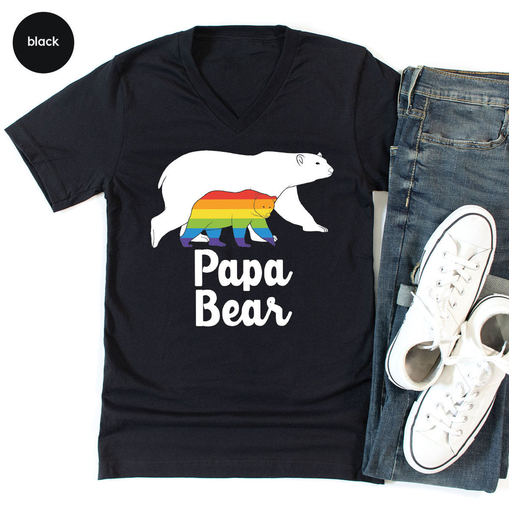 Papa Bear Shirt, T-Shirt, LGBT Rainbow Tee product image 91