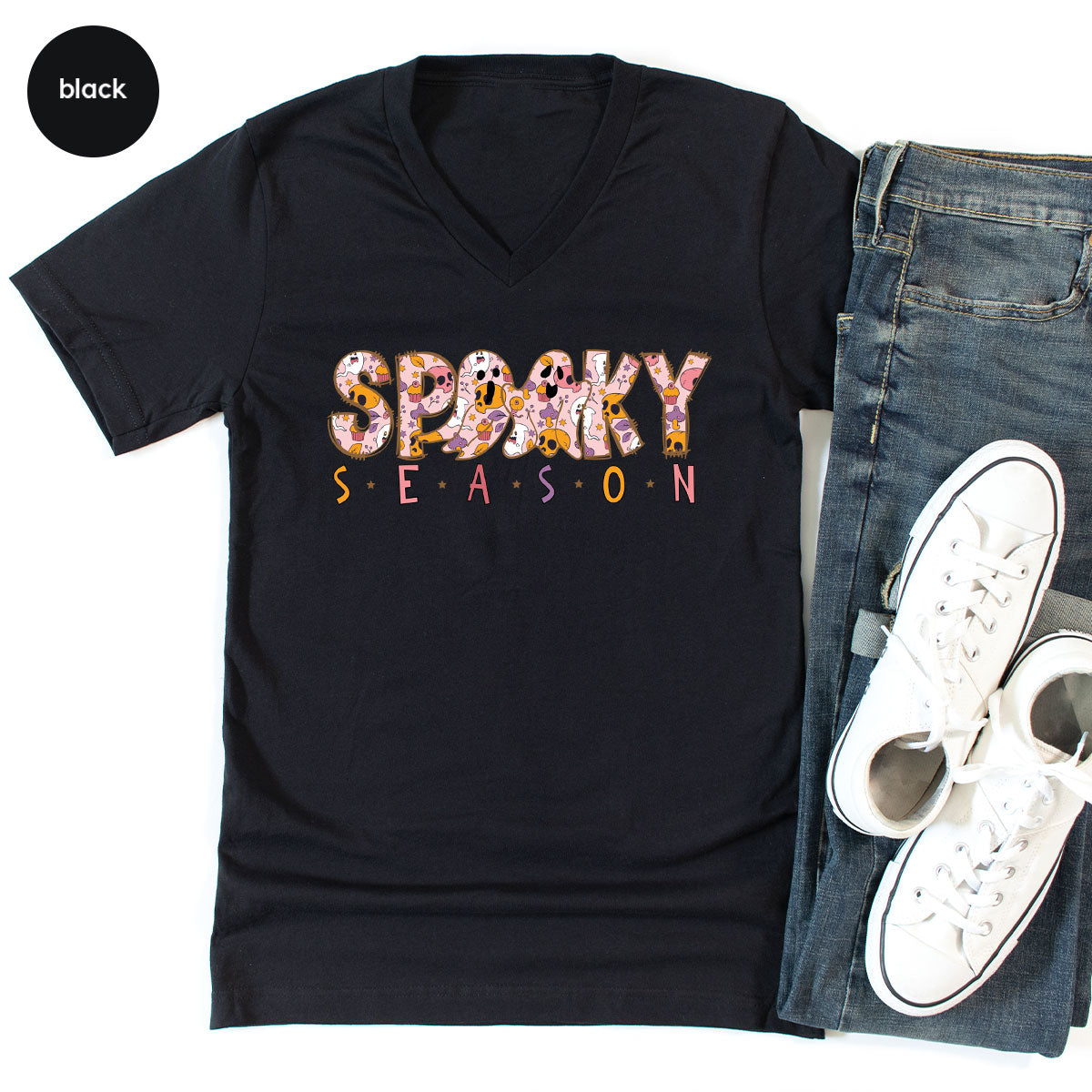 Ghost Graphic Tees, Cute Kid Halloween Shirt, Spooky product image 161