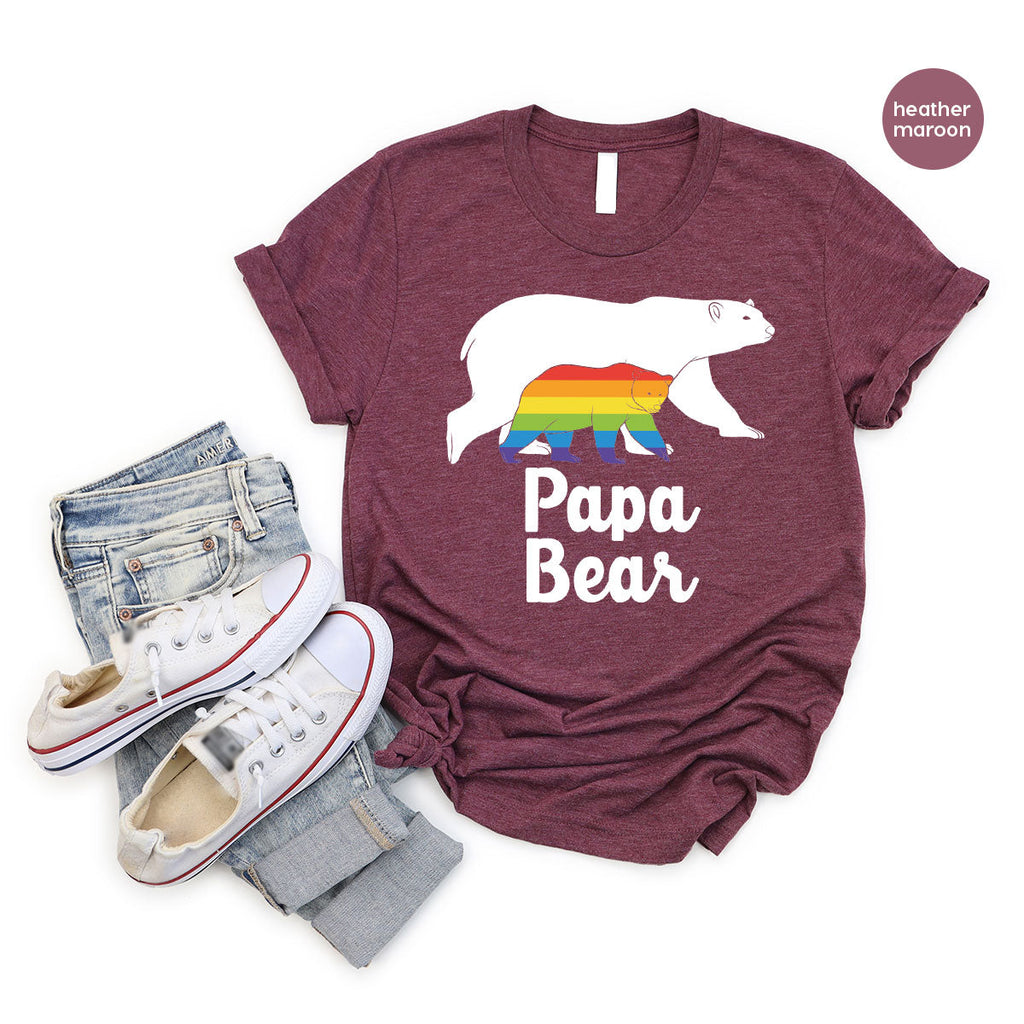 Papa Bear Shirt, T-Shirt, LGBT Rainbow Tee product image 100