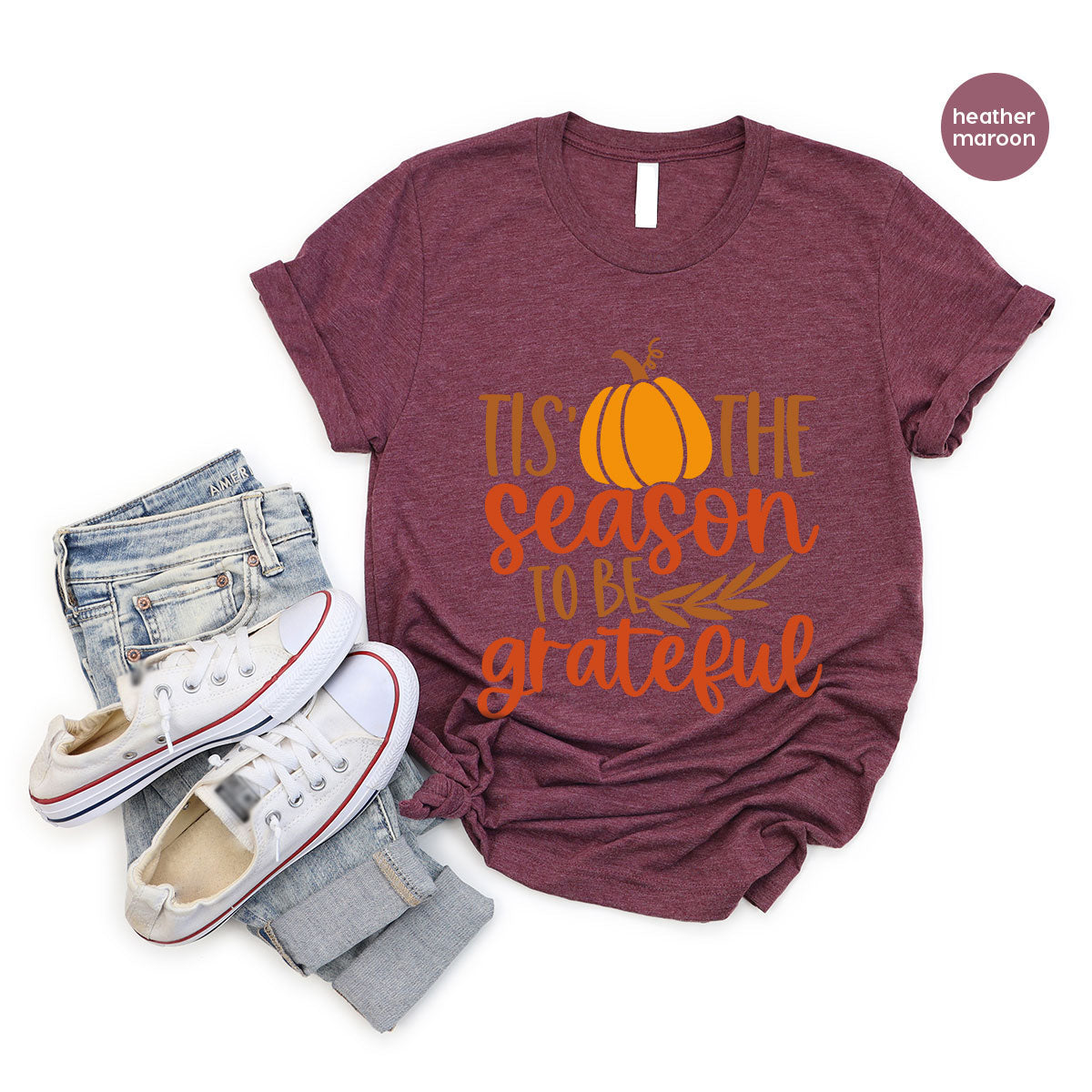 Fall T-Shirt, Autumn Crewneck Sweatshirt, Thanksgiving product image 180