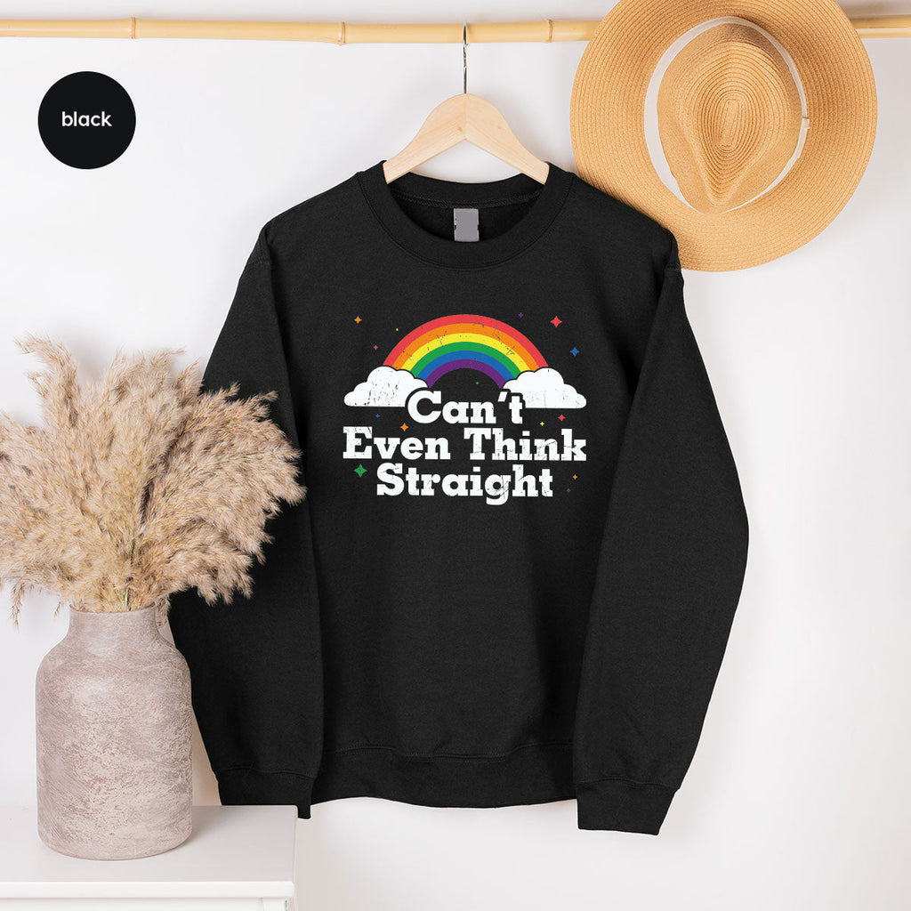 Can I Even Think Straight Shirt, Rainbow T-Shirt, LGBT product image 113