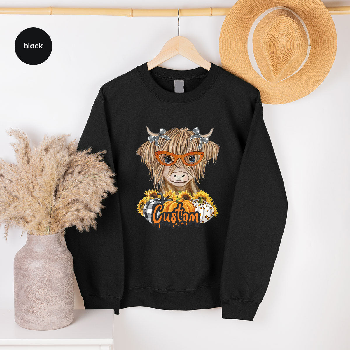 Custom Cow Shirt, Fall Graphic Tees, Personalized Farmer product image 167