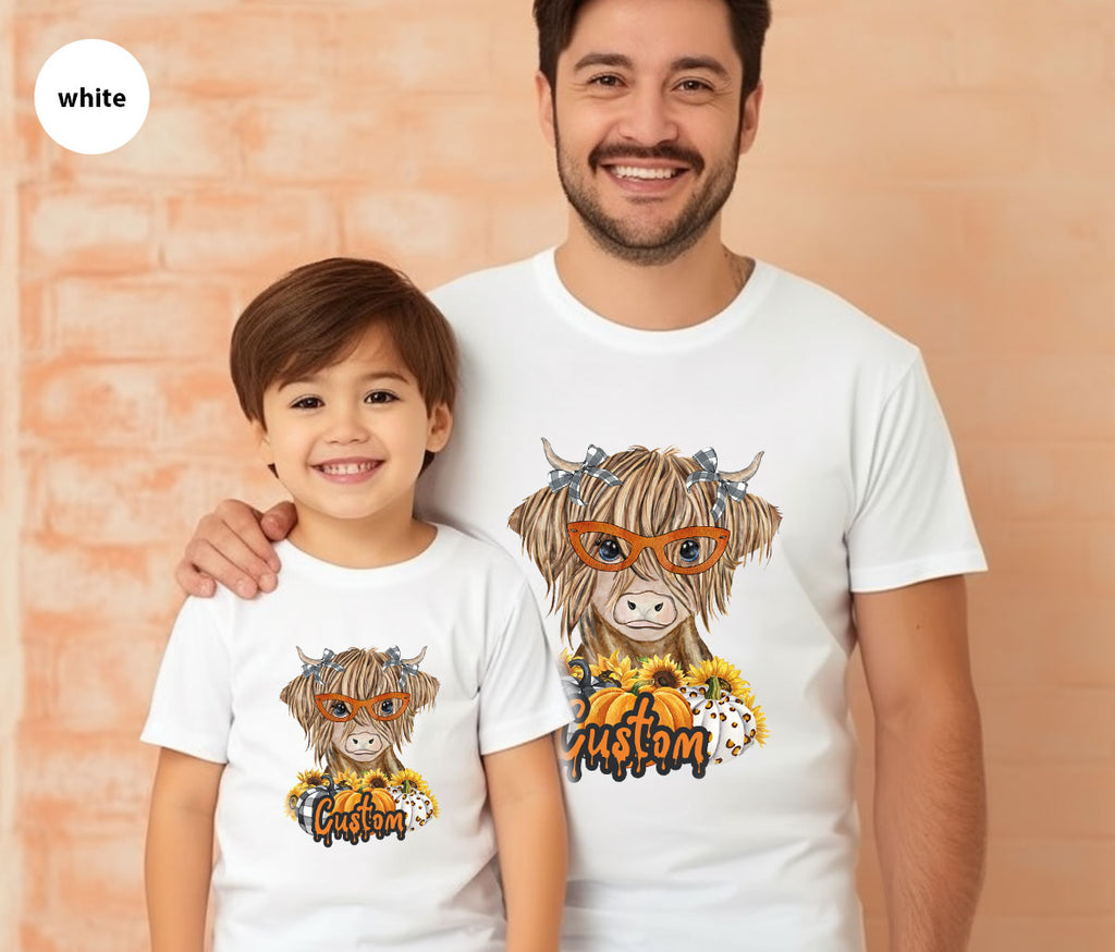 Custom Cow Shirt, Fall Graphic Tees, Personalized Farmer product image 169