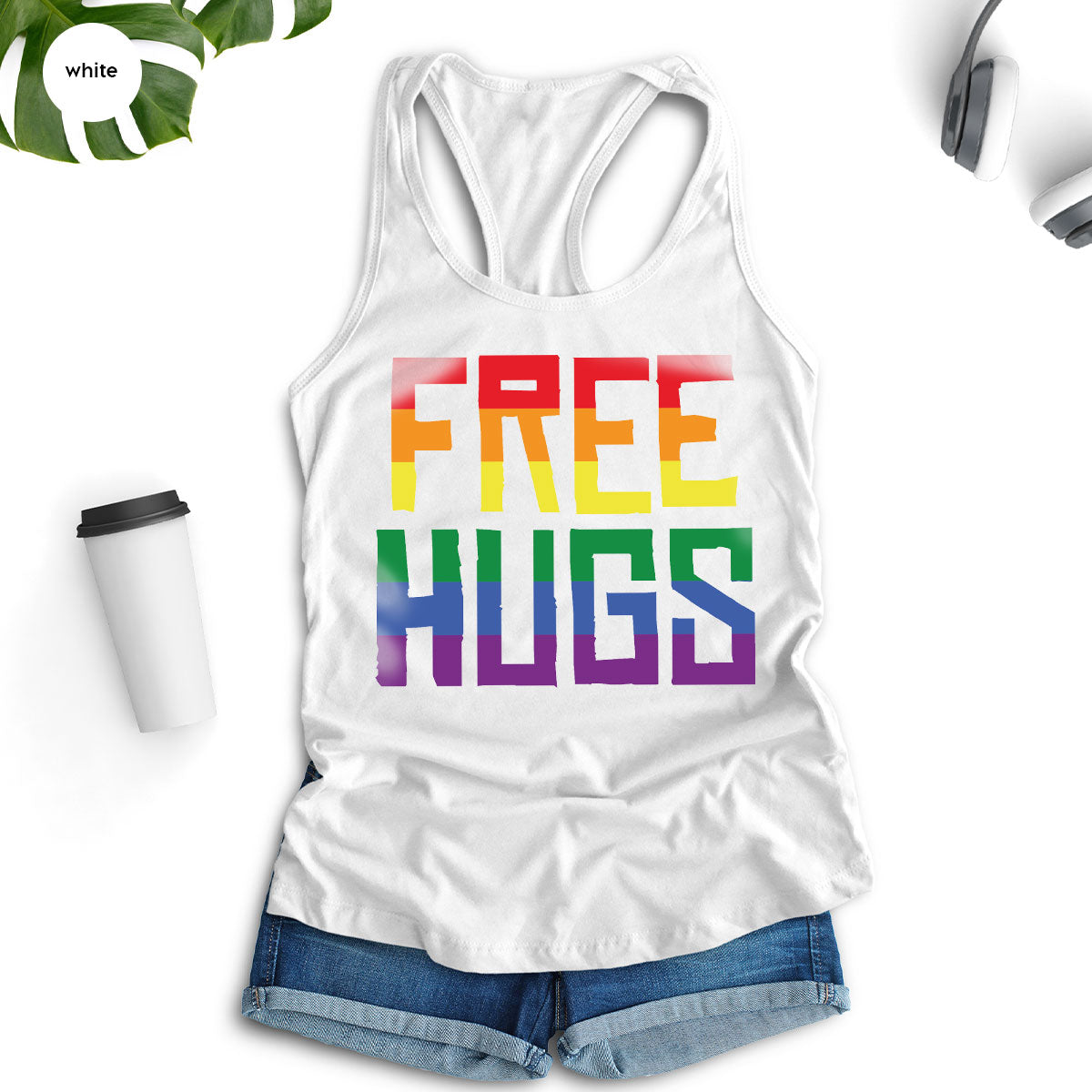 Cute LGBT Shirt, Free Hugs T-Shirt, Lovely Pride for product image 117