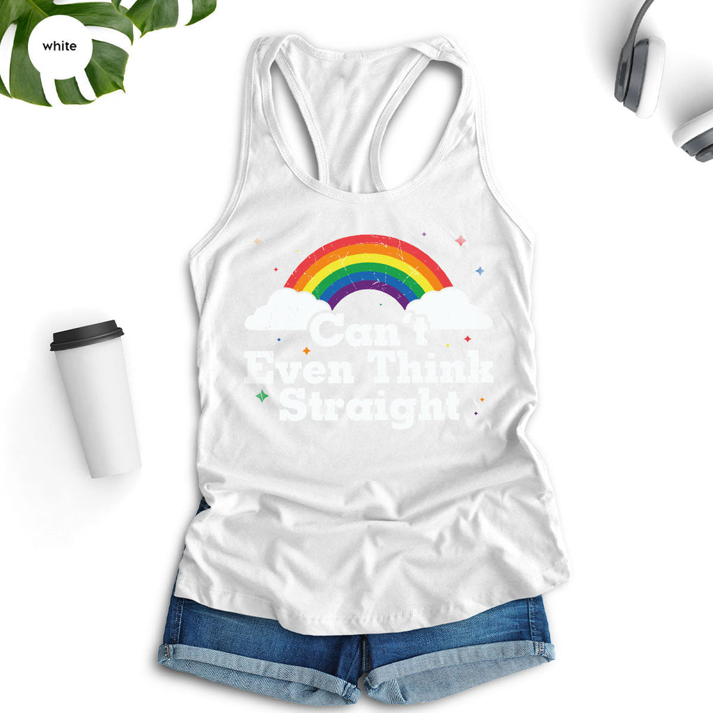 Can I Even Think Straight Shirt, Rainbow T-Shirt, LGBT product image 119