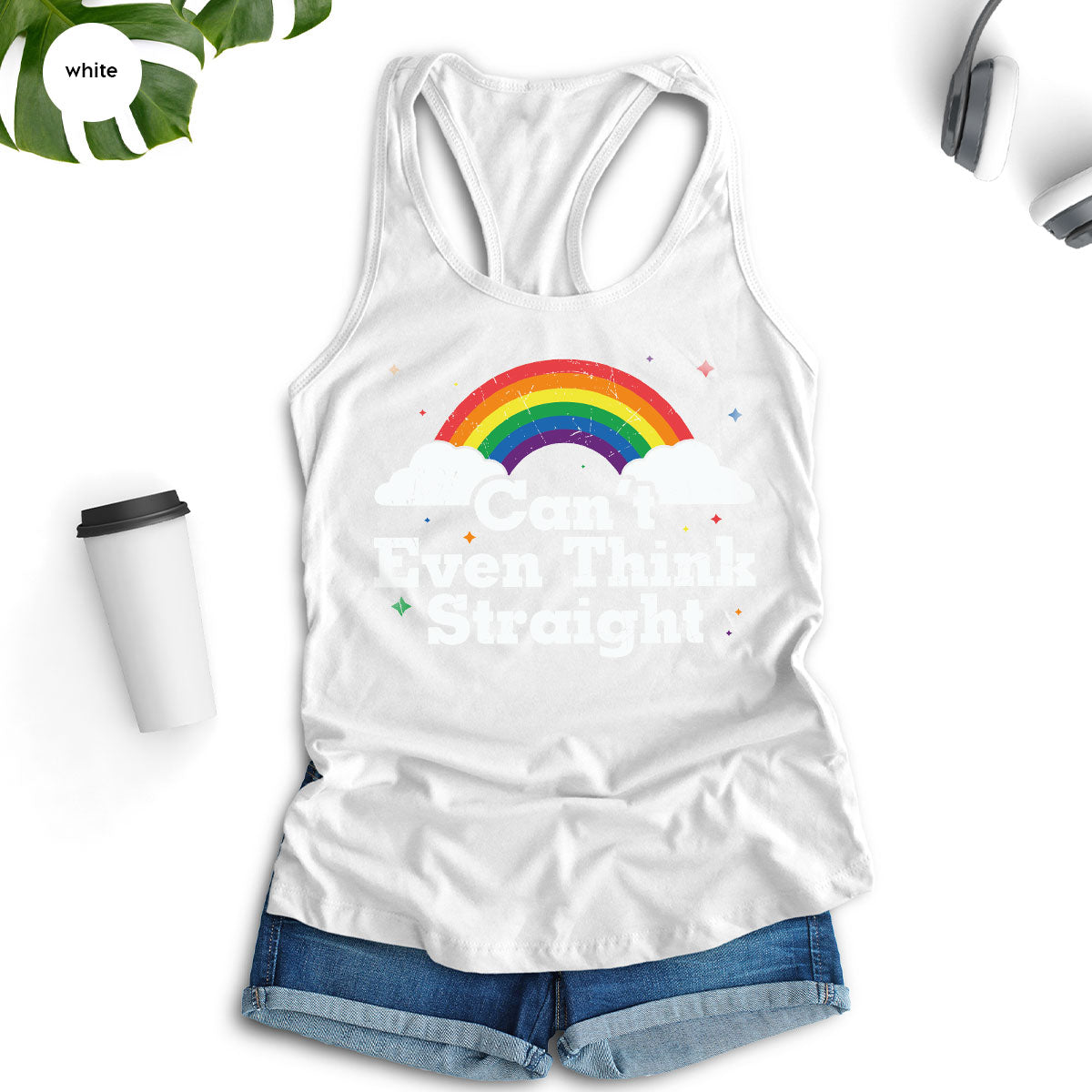 Can I Even Think Straight Shirt, Rainbow T-Shirt, LGBT product image 119