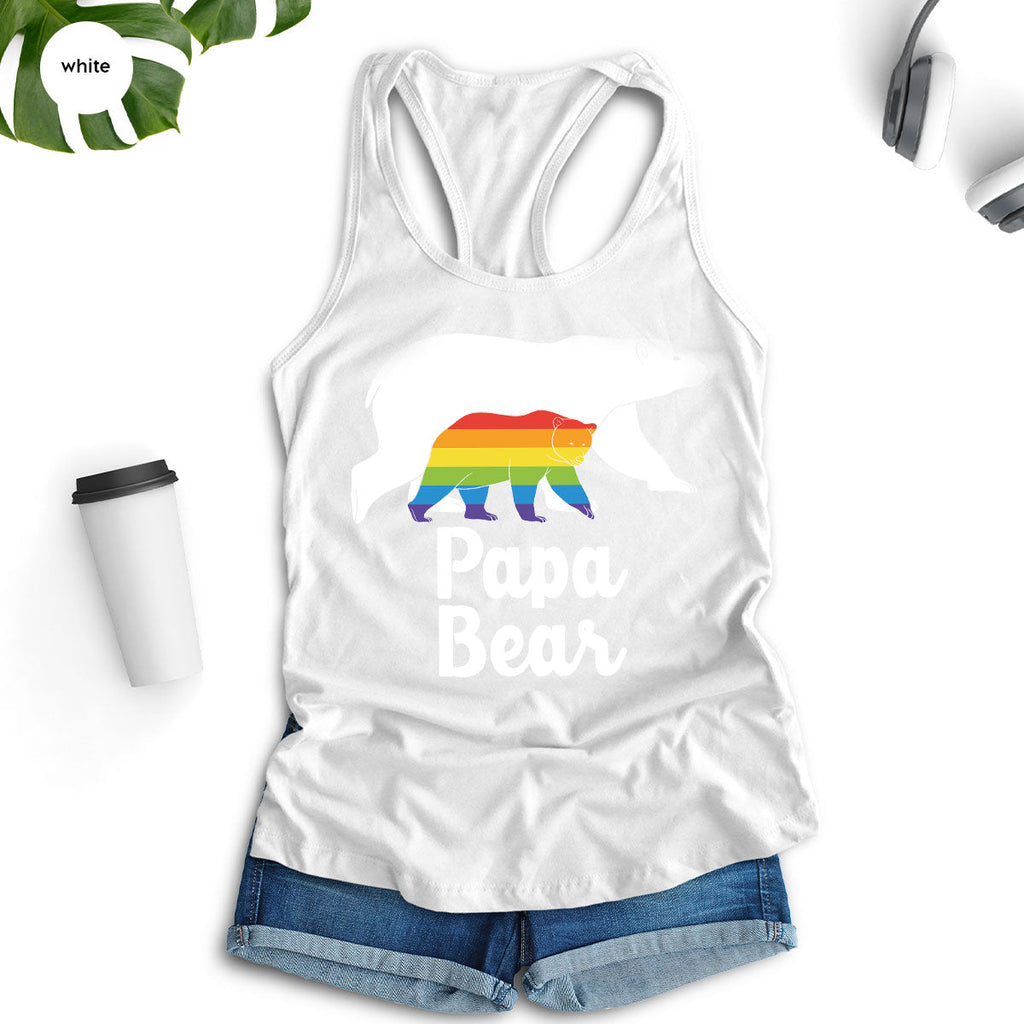 Papa Bear Shirt, T-Shirt, LGBT Rainbow Tee product image 115
